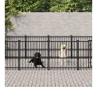 Chenil d'Extérieur pour Chiens Acier 5,63 m² Cage Enclos Niche Chiot vidaXL