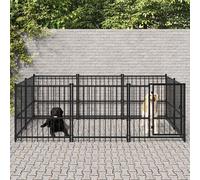 Chenil d'Extérieur pour Chiens Acier 5,63 m² Cage Enclos Niche Chiot vidaXL