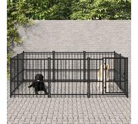 Chenil d'Extérieur pour Chiens Acier 5,63 m² Cage Enclos Niche Chiot vidaXL