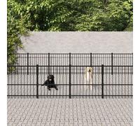 Chenil d'Extérieur pour Chiens Acier 94,09 m² Cage Enclos Niche Chiot vidaXL