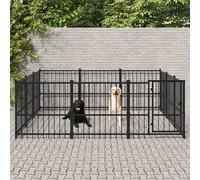 Chenil d'Extérieur pour Chiens Acier 94,09 m² Cage Enclos Niche Chiot vidaXL