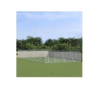 Vidaxl Chenil D'extérieur Pour Chiens Argenté 8x16x2 M Acier Galvanisé
