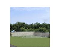 Vidaxl Chenil D'extérieur Pour Chiens Avec Toit Argenté 12x12x2,5 M