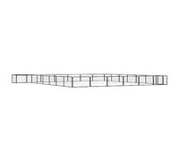 Chenil d'extérieur pour Chiens, Chenil avec Toit, Enclos pour Animaux, Enclos extérieur pour Chien Cage Niche, 28 Panneaux Noir 100x50cm Acier Enduit de Poudre