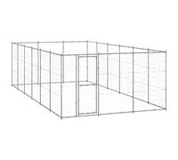 Chenil d'extérieur pour chiots - En acier galvanisé - 21,78 m² - Pour chiens et autres animaux domestiques
