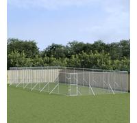 Chenil d'extérieur robuste 6 x 14 x 2 m en acier galvanisé - Enclos sûr pour chiens, poules, petits animaux