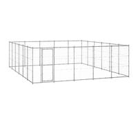 Chenil d'extérieur robuste de 36,3 m² en acier galvanisé, enclos sûr pour chiens, animaux domestiques, chiots