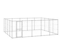 Chenil d'extérieur robuste en acier galvanisé de 24,2 m² - Parc sûr pour chien - Idéal pour jardin, enclos pour animaux, paradis de jeu pour animaux de compagnie