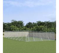 Chenil d'extérieur robuste pour chien - 8 x 16 x 2 m - En acier galvanisé - Niche sûre pour l'extérieur - Grand enclos - Animaux