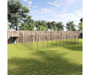 Chenil enclos Noir Robuste en Acier 37,51 m² avec Toit résistant à l'eau, Porte sécurisée, idéal pour Jardin, Camping, Dressage, Repos et Protection des Chiens en intérieur extérieur
