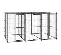 Chenil extérieur Acier 7,26 m²,Niches & enclos pour Chiens,65KG-3082261