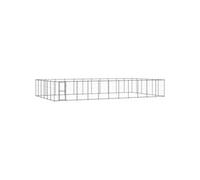 Chenil Extérieur Acier 79,86 m² Enclos Niche Cage pour Chiens Chiots