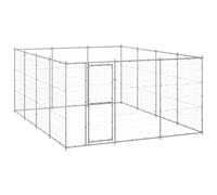 Chenil Extérieur Acier Galvanisé 14,52 m² Enclos Niche Cage pour Chiens vidaXL