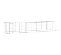 Chenil Extérieur Acier Galvanisé 21,78 m² Enclos Niche Cage pour Chiens vidaXL