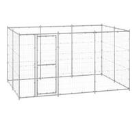 Chenil extérieur Acier galvanisé 7,26 m² argenté G