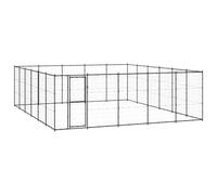 Chenil Extérieur Acier Galvanisé 79,86 m² Enclos Niche Cage pour Chiens vidaXL