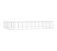 Chenil Extérieur Acier Galvanisé 79,86 m² Enclos Niche Cage pour Chiens vidaXL