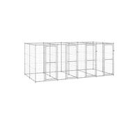 Chenil extérieur Acier galvanisé 9,68 m²