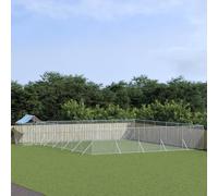 Chenil extérieur avec toit argenté 12x12x2,5m acier galvanisé
