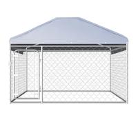 Chenil extérieur avec toit pour chiens 200 x 200 x 135 cm -PAT HILILAND Pois: 27.3