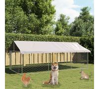 Chenil Extérieur avec Toit pour Chiens 400x100x150 cm Cage Niche Chiots vidaXL