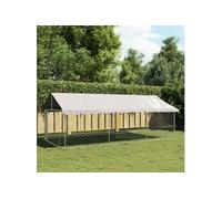 Chenil Extérieur avec Toit pour Chiens 400x200x150 cm Cage Enclos 171499