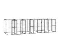 Chenil extérieur Cage enclos Parc Animaux Chien extérieur Acier 14,52 m² 02_0000380