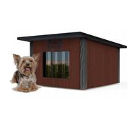 Chenil Extérieur Isolé Grotte Hiver Bois Maison à Chat 57x48cm M Farbe6