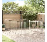 Chenil Extérieur pour Chiens 2x4x1m Cage Clôture Enclos Chiots Animaux vidaXL