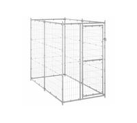 Chenil extérieur pour chiens Acier galvanisé 110x220x180 cm