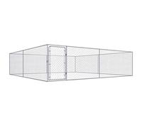 Chenil extérieur pour chiens Acier galvanisé 4x4x1 m