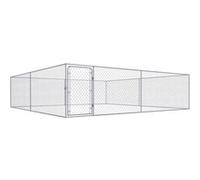 Chenil Extérieur pour Chiens Acier Galvanisé 4x4x1 m Enclos Niche vidaXL