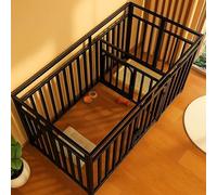 Chenil for Chien Cage A Chien Deux Modèles Pliable Fabriqué en Tube Galvanisé Longueur : 80/100/120 Cm Système De Verrouillage par Pression Parc Chien Pliable(Black,120x60*60cm)