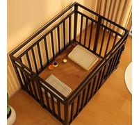 Chenil for Chien Cage A Chien Deux Modèles Pliable Fabriqué en Tube Galvanisé Longueur : 80/100/120 Cm Système De Verrouillage par Pression Parc Chien Pliable(Black,80 * 60 * 60cm)