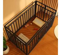 Chenil for Chien Cage A Chien Deux Modèles Pliable Fabriqué en Tube Galvanisé Longueur : 80/100/120 Cm Système De Verrouillage par Pression Parc Chien Pliable(Black,100 * 60 * 60cm)