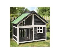 Chenil gris 96x60,5x87 cm bois de pin solide 172268