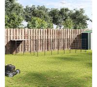 Chenil Noir 10,89 m² Acier | Toit Polyéthylène Imperméable, Porte Verrouillable, Parois Grillagees Ventilees