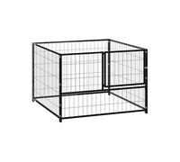 Chenil Noir 100x100x70 Cm Acier