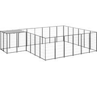 Chenil noir 12,1 m² acier