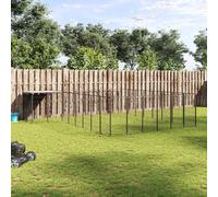 Chenil Noir 15,73 m² Acier Enclos pour Chiots Cage Chiens Extérieur 3082227
