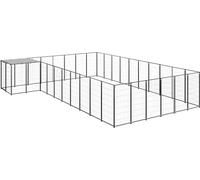 Chenil noir 19,36 m² acier