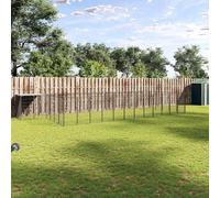 Chenil Noir 22,99 m² Acier Enclos pour Chiots Cage Chiens Extérieur vidaXL