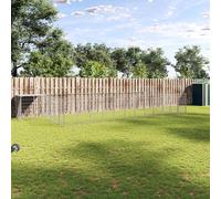 Chenil Noir 22,99 m² Acier Enclos pour Chiots Cage Chiens Extérieur vidaXL