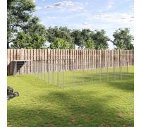 Chenil Noir 25,41 m² Acier Enclos pour Chiots Cage Chiens Extérieur vidaXL