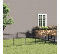 Vidaxl Chenil Noir 10 M2 Acier