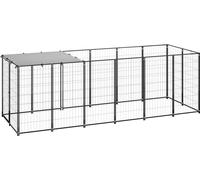Chenil noir 330x110x110 cm acier