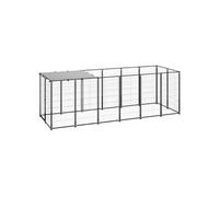 Vidaxl Chenil Noir 330x110x110 Cm Acier