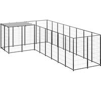 Chenil noir 6,05 m² acier