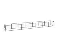 Chenil Noir 7 m² Acier Cage pour Animaux Enclos pour Chiot Extérieur vidaXL