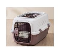Chenil pour Chien Air Box Cat Cage Checked Pet Breathable Travel Large Capacity Dog Portable Car Space Capsule(Purple)